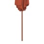Sombrilla de jardín con palo de madera 270 cm terracota de vidaXL, Sombrillas - Ref: Foro24-44518, Precio: 75,00 €, Descuento: %