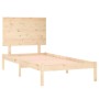 Estructura de cama madera maciza 75x190 cm de , Camas y somieres - Ref: Foro24-3104763, Precio: 84,85 €, Descuento: %
