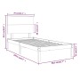 Estructura de cama madera maciza 75x190 cm de , Camas y somieres - Ref: Foro24-3104763, Precio: 84,85 €, Descuento: %