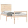Cama para personas mayores con cabecero madera maciza 100x200cm de , Camas y somieres - Ref: Foro24-3195471, Precio: 147,91 €...