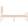 Cama para personas mayores con cabecero madera maciza 100x200cm de , Camas y somieres - Ref: Foro24-3195471, Precio: 147,91 €...