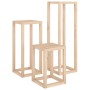 Set de soportes para plantas 3 piezas madera maciza de pino de , Soportes para macetas - Ref: Foro24-822267, Precio: 83,91 €,...
