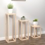 Set de soportes para plantas 3 piezas madera maciza de pino de , Soportes para macetas - Ref: Foro24-822267, Precio: 83,91 €,...
