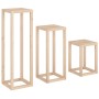 Set de soportes para plantas 3 piezas madera maciza de pino de , Soportes para macetas - Ref: Foro24-822267, Precio: 83,91 €,...