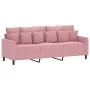 3-Sitzer-Sofa aus rosa Samt, 180 cm von , Sofas - Ref: Foro24-359316, Preis: 326,58 €, Rabatt: %