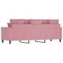 3-Sitzer-Sofa aus rosa Samt, 180 cm von , Sofas - Ref: Foro24-359316, Preis: 326,58 €, Rabatt: %