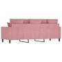 Sofá de 3 plazas terciopelo rosa 180 cm de , Sofás - Ref: Foro24-359316, Precio: 319,27 €, Descuento: %