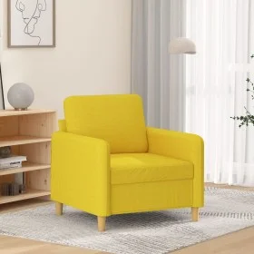 Sillón de tela amarillo claro 60 cm de , Sofás - Ref: Foro24-359467, Precio: 142,72 €, Descuento: %