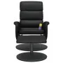 Sillón reclinable masaje con reposapiés cuero sintético negro de , Sillones - Ref: Foro24-356729, Precio: 144,53 €, Descuento: %