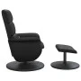 Sillón reclinable masaje con reposapiés cuero sintético negro de , Sillones - Ref: Foro24-356729, Precio: 144,53 €, Descuento: %