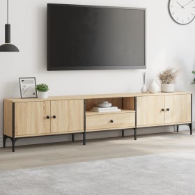 Mueble de TV cajón madera ingeniería roble Sonoma 200x25x44 cm de , Muebles TV - Ref: Foro24-838989, Precio: 102,89 €, Descue...