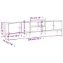 Mueble de TV cajón madera ingeniería roble Sonoma 200x25x44 cm de , Muebles TV - Ref: Foro24-838989, Precio: 110,29 €, Descue...