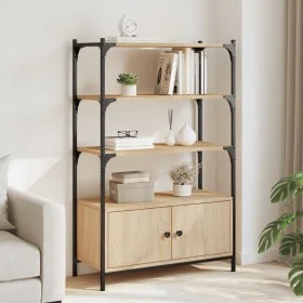Librería 3 estantes madera ingeniería roble 70x30x109,5 cm de , Librerías y estanterías - Ref: Foro24-838994, Precio: 70,22 €...
