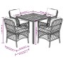 Set comedor de jardín 5 piezas con cojines ratán sintético gris en Conjuntos de jardín | Comprar online en Foru.es