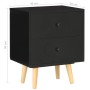 Mesitas de noche 2 unidades madera maciza pino negro 40x30x50cm de vidaXL, Mesitas de noche - Ref: Foro24-285225, Precio: 72,...