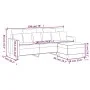 Sofá de 3 plazas con taburete de terciopelo gris claro 180 cm de , Sofás - Ref: Foro24-3201107, Precio: 297,15 €, Descuento: %