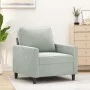 Light gray velvet armchair 60 cm by , Sofas - Ref: Foro24-359179, Price: 127,97 €, Discount: %