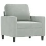Light gray velvet armchair 60 cm by , Sofas - Ref: Foro24-359179, Price: 127,97 €, Discount: %