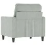 Light gray velvet armchair 60 cm by , Sofas - Ref: Foro24-359179, Price: 127,97 €, Discount: %