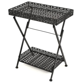 Mesa de centro plegable estilo vintage metal 58x35x72 cm negro de vidaXL, Mesas auxiliares - Ref: Foro24-245941, Precio: 82,5...