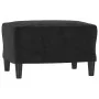Sillón con taburete terciopelo negro 60 cm de , Sofás - Ref: Foro24-3201050, Precio: 203,50 €, Descuento: %