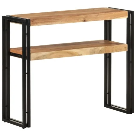 Solid acacia wood console table 90x30x75 cm by , Side tables - Ref: Foro24-321097, Price: 120,72 €, Discount: %