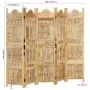 Biombo 5 paneles tallado a mano madera maciza mango 200x165 cm de , Divisores de ambientes - Ref: Foro24-285317, Precio: 311,...