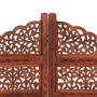 Biombo 4 paneles tallado a mano madera mango marrón 160x165 cm de , Divisores de ambientes - Ref: Foro24-285329, Precio: 279,...