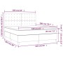 Cama box spring con colchón tela marrón oscuro 160x200 cm de , Camas y somieres - Ref: Foro24-3142668, Precio: 523,34 €, Desc...
