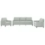 Juego de sofás con cojines 3 piezas terciopelo gris claro de , Sofás - Ref: Foro24-3201476, Precio: 600,08 €, Descuento: %