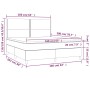 Cama box spring colchón luces LED tela marrón oscuro 160x200cm de , Camas y somieres - Ref: Foro24-3135368, Precio: 501,93 €,...