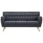 Sofá de 3 plazas tapizado de tela gris oscuro 172x70x82 cm by vidaXL, Sofas - Ref: Foro24-247125, Price: 454,92 €, Discount: %