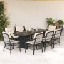 Set de comedor de jardín 9 pzas y cojines ratán sintético negro en Conjuntos de jardín | Comprar online en Foru.es