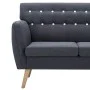 Sofá de 3 plazas tapizado de tela gris oscuro 172x70x82 cm by vidaXL, Sofas - Ref: Foro24-247125, Price: 454,92 €, Discount: %