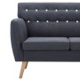 Sofá de 3 plazas tapizado de tela gris oscuro 172x70x82 cm de vidaXL, Sofás - Ref: Foro24-247125, Precio: 424,61 €, Descuento: %