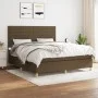Box spring bed with dark brown fabric mattress 160x200 cm by , Beds and slatted bases - Ref: Foro24-3142428, Price: 530,14 €,...