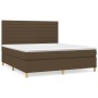 Cama box spring con colchón tela marrón oscuro 160x200 cm de , Camas y somieres - Ref: Foro24-3142428, Precio: 515,93 €, Desc...