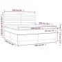 Box spring bed with dark brown fabric mattress 160x200 cm by , Beds and slatted bases - Ref: Foro24-3142428, Price: 530,14 €,...