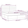 Cama box spring con colchón tela marrón oscuro 160x200 cm de , Camas y somieres - Ref: Foro24-3142428, Precio: 515,93 €, Desc...