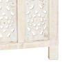 Biombo 4 paneles tallado a mano madera mango blanco 160x165 cm de , Divisores de ambientes - Ref: Foro24-285319, Precio: 234,...