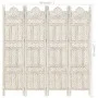 Biombo 4 paneles tallado a mano madera mango blanco 160x165 cm de , Divisores de ambientes - Ref: Foro24-285319, Precio: 207,...