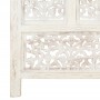 Biombo 4 paneles tallado a mano madera mango blanco 160x165 cm de , Divisores de ambientes - Ref: Foro24-285327, Precio: 239,...