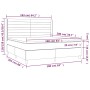 Cama box spring con colchón tela marrón oscuro 160x200 cm de , Camas y somieres - Ref: Foro24-3132084, Precio: 522,84 €, Desc...