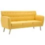 Sofá de 3 plazas tapizado de tela amarillo 172x70x82 cm de vidaXL, Sofás - Ref: Foro24-247127, Precio: 318,90 €, Descuento: %