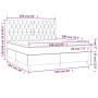Cama box spring con colchón tela marrón oscuro 160x200 cm de , Camas y somieres - Ref: Foro24-3142588, Precio: 561,65 €, Desc...
