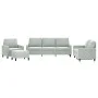 Juego de sofás con cojines 4 piezas terciopelo gris claro de , Sofás - Ref: Foro24-3201486, Precio: 645,54 €, Descuento: %