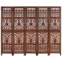 Biombo 5 paneles tallado a mano madera mango marrón 200x165 cm de , Divisores de ambientes - Ref: Foro24-285335, Precio: 352,...