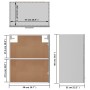 Armario colgante madera ingeniería gris Sonoma 50x31x60 cm de , Armarios de cocina - Ref: Foro24-815586, Precio: 54,51 €, Des...