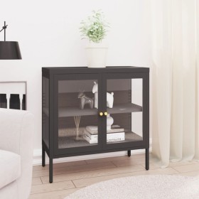 Aparador de acero y vidrio gris antracita 70x35x70 cm de , Aparadores - Ref: Foro24-336066, Precio: 147,64 €, Descuento: %