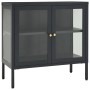 Aparador de acero y vidrio gris antracita 70x35x70 cm de , Aparadores - Ref: Foro24-336066, Precio: 147,64 €, Descuento: %